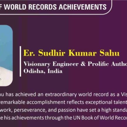 Sudhir Kumar Sahu, Civil Engineer India, Financial Literacy expert, Hirakud Dam Engineer, Stock Market Author India, Engineering and Finance leader, Odisha Engineer Awards, Stock Market books India, E