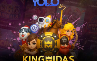 Yolo247.io homepage displaying the Kingmidas Games section on screen