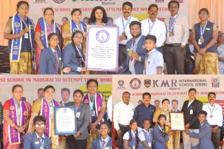 #KMRInternationalSchool #EliteWorldRecords #AsianBookOfRecords #IndianBookOfRecords #TamilanBookOfRecords #GreenRevolution #SustainabilityInEducation #WorldRecordAchievement #MaduraiPride #I
